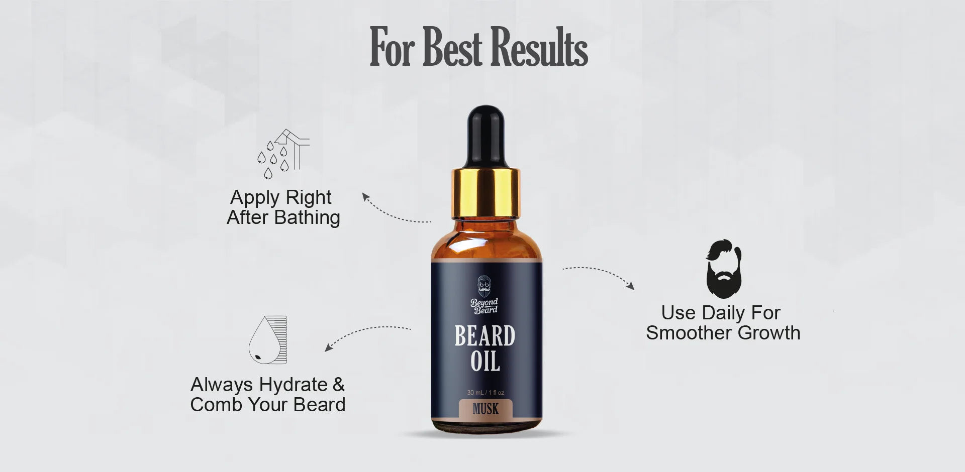 For best results, apply beard oil for men right after bathing, hydrate and comb your beard regularly, and use daily for smoother, healthier growth with the best beard oil.