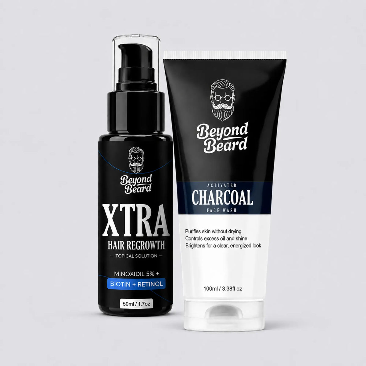 XTRA HAIR REGROWTH + CHARCOAL FACEWASH