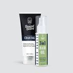 Activated charcoal face wash and 3-in-1 hair oil combo for men by Beyond Beard for oil control, hair fall reduction, and daily grooming