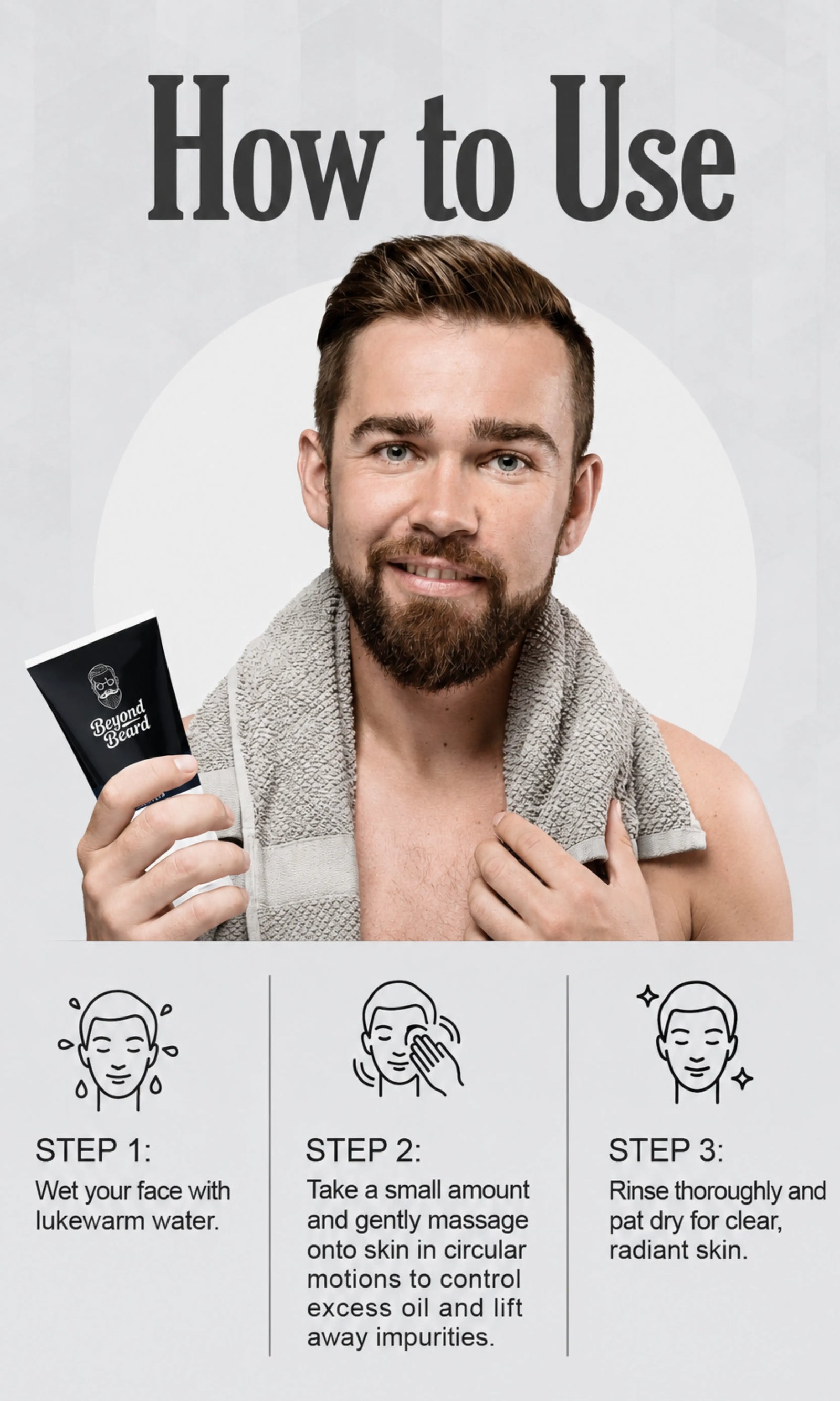 activated charcoal face wash, how to use face wash, wet face, massage face wash, control excess oil, impurities, clear radiant skin.