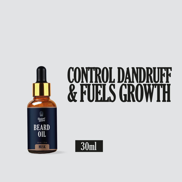 Beard oil by Beyond Beard designed to help control dandruff and support healthier beard growth
