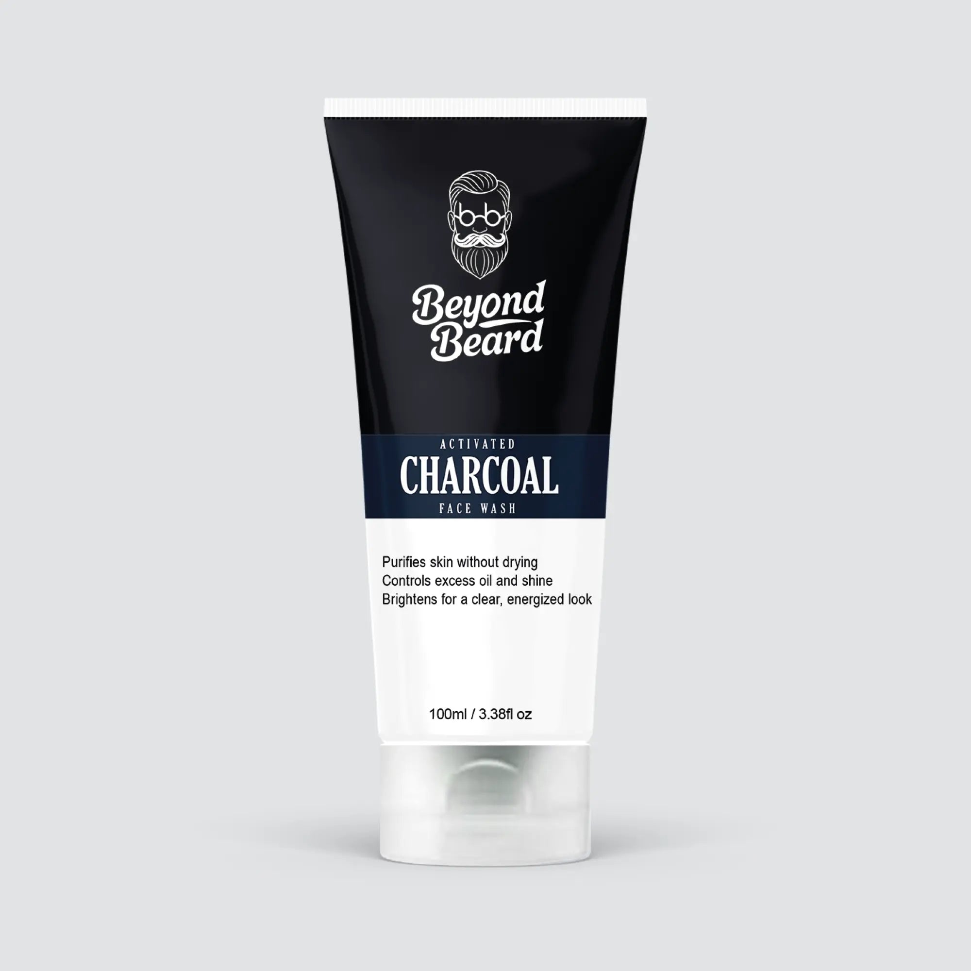 Face wash for men with activated charcoal texture highlighting deep detox and oil control
